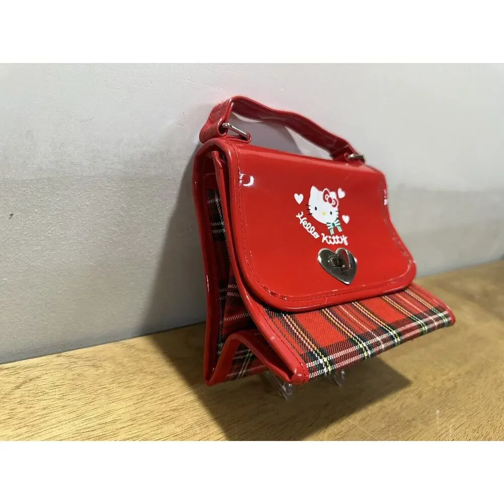 Vintage Sanrio Hello Kitty Mini‎ Purse Plaid Clutch 1996 Hello Kitty